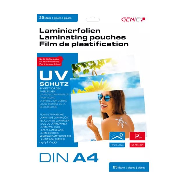 Genie Laminovací fólie A4 125 mic. s UV ochranou 25 ks