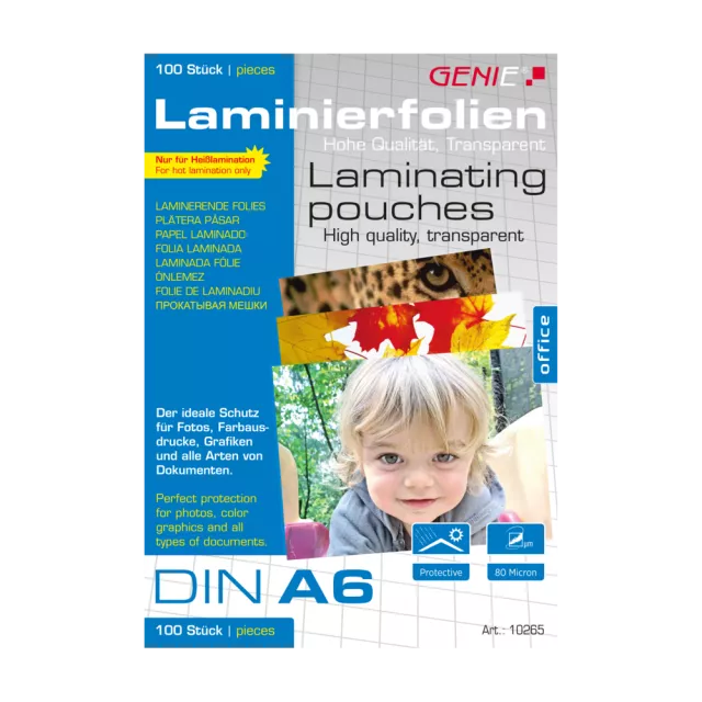 Genie Laminovací fólie A6 80 mic. 100 ks