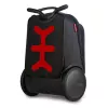Školní a cestovní taška na kolečkách Nikidom Roller XL Customizable (černá odnímatelná přední strana)