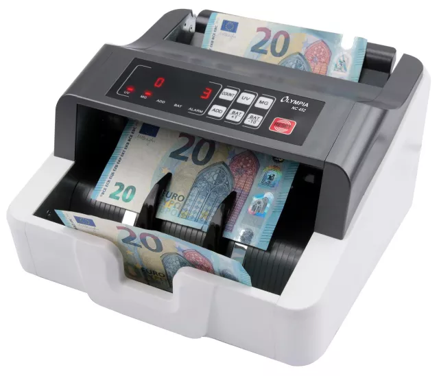 Počítačka bankovek Olympia NC 452 (UV, MG) s akumulátorem