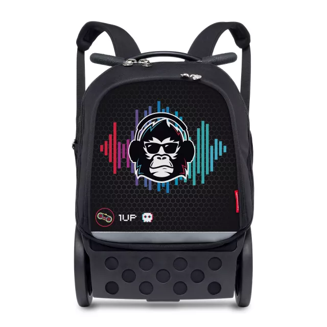 Školní a cestovní batoh na kolečkách Nikidom Roller UP XL Ozzie (27 l), Černý