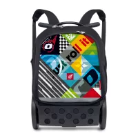 Školní a cestovní batoh na kolečkách Nikidom Roller UP Reef (19 l), Černý