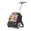 Školní a cestovní batoh na kolečkách Nikidom Roller UP XL Supergirl (27 l), Černý