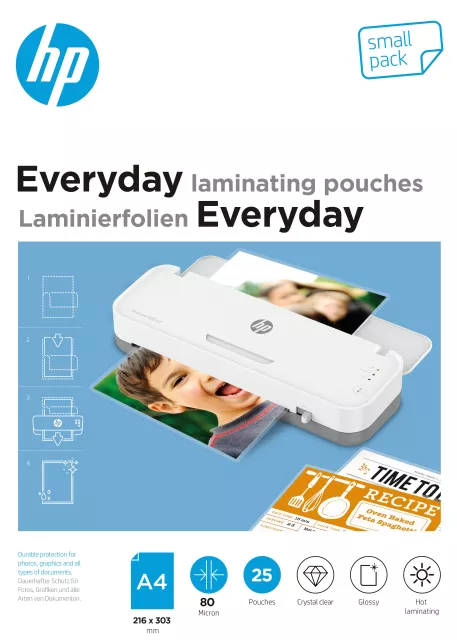 Laminovací fólie HP Everyday A4 80 Micron Small Pack, 25 ks