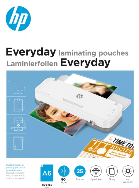 Laminovací fólie HP Everyday A6 80 Micron, 25 ks