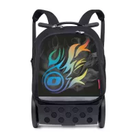 Školní a cestovní batoh na kolečkách Nikidom Roller UP Wild Fire (19 l), Černý