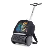 Školní a cestovní batoh na kolečkách Nikidom Roller UP Wild Fire (19 l), Černý