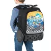 Školní a cestovní batoh na kolečkách Nikidom Roller UP Wild Fire (19 l), Černý
