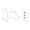 Magnetická tabule Rocada Skin Colour 6421R-7030, bezrámová, 150x100 cm, lakovaná, kamenná šedá RAL 7030
