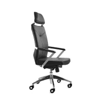 Kancelářská židle Rocada 998V15, černá, imitace kůže, područky, opěrka hlavy